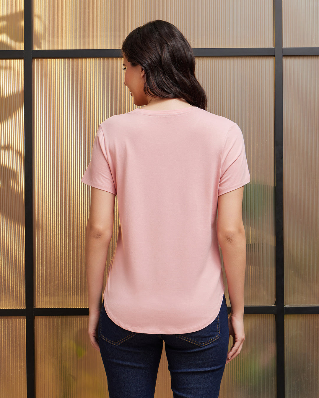 Serene Blush Bamboo Crew Neck