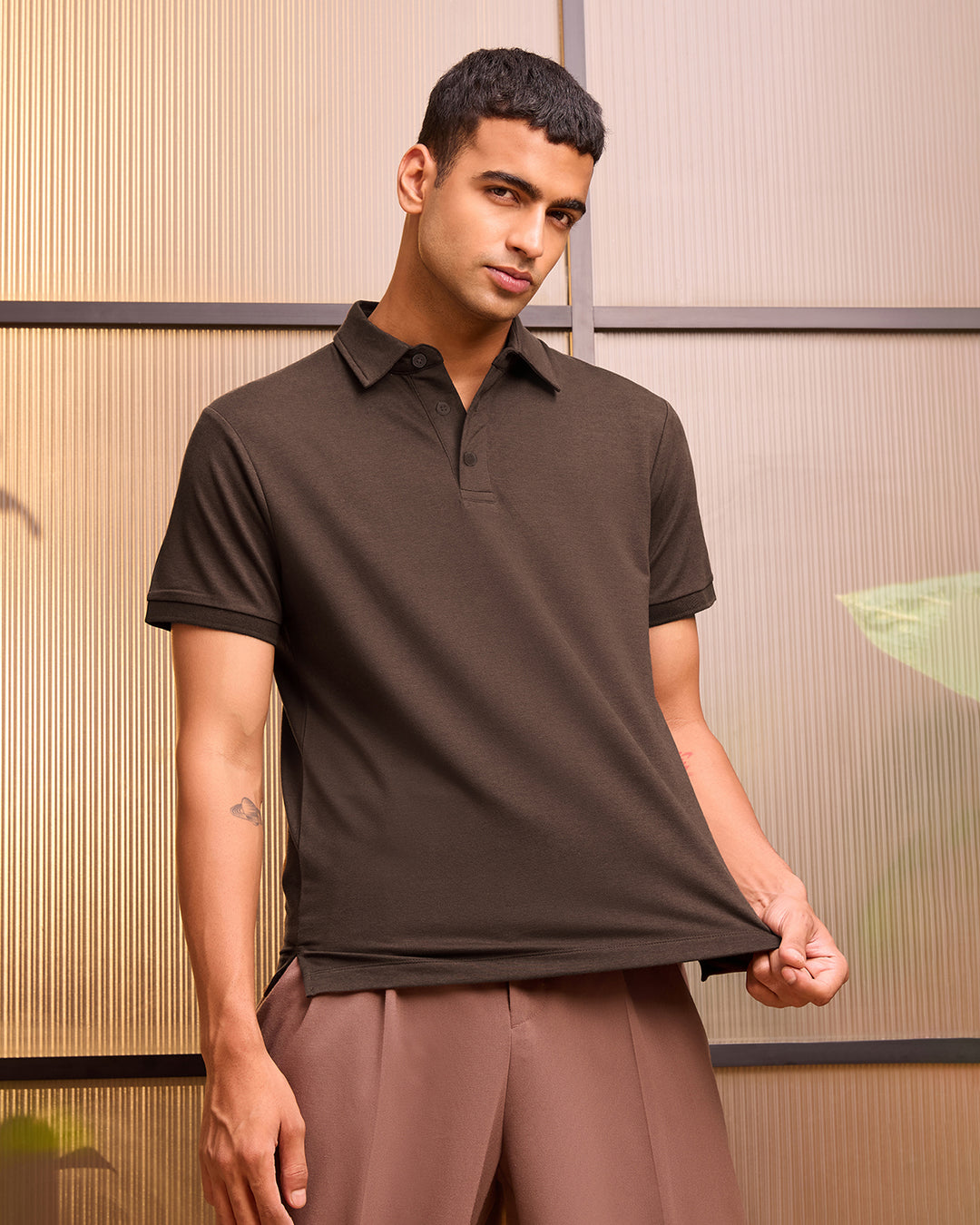 Espresso Bamboo Polo