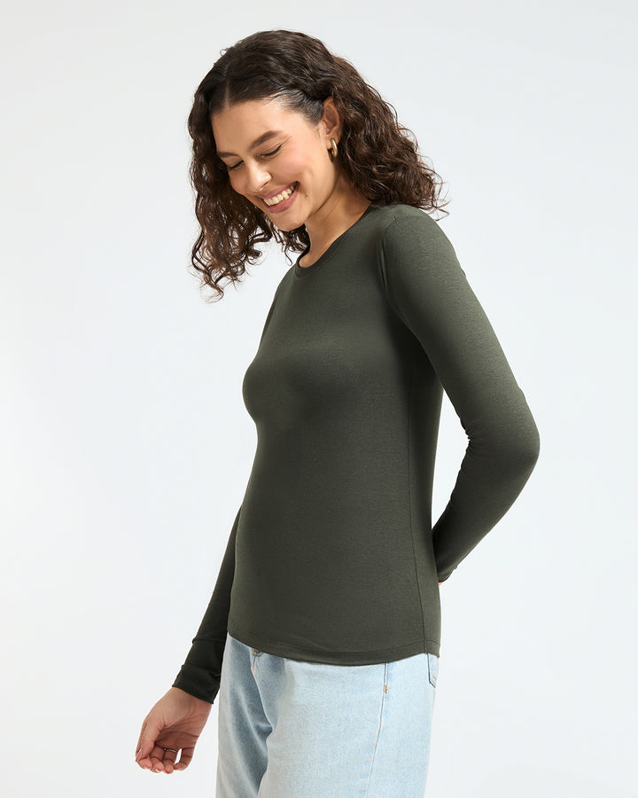 Bamboo Full-sleeve - Muted Moss