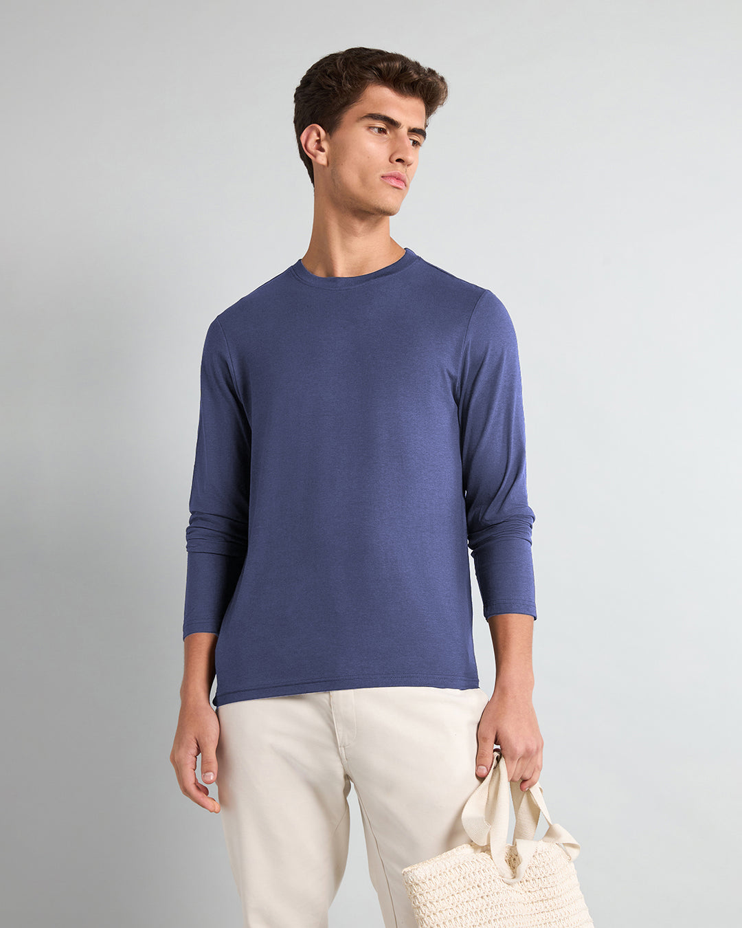 Pale Denim Bamboo Full-sleeve