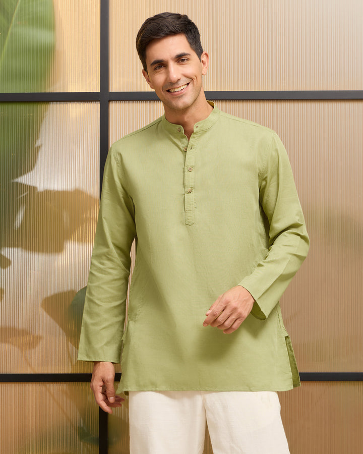 Foliage Linen Kurta