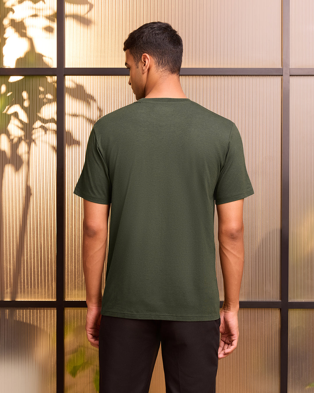 Camo Olive Bamboo Crew Neck