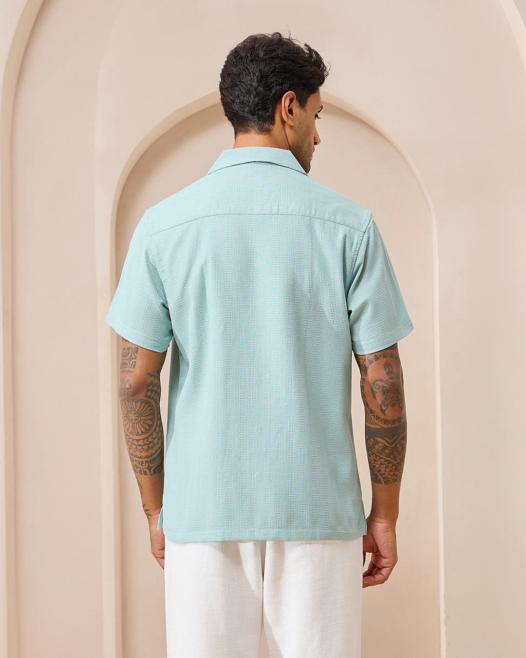 Aqua Breeze - Cuban Collar Shirt