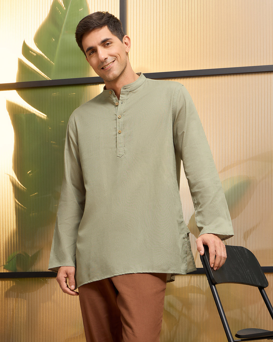 Silver Linen Kurta