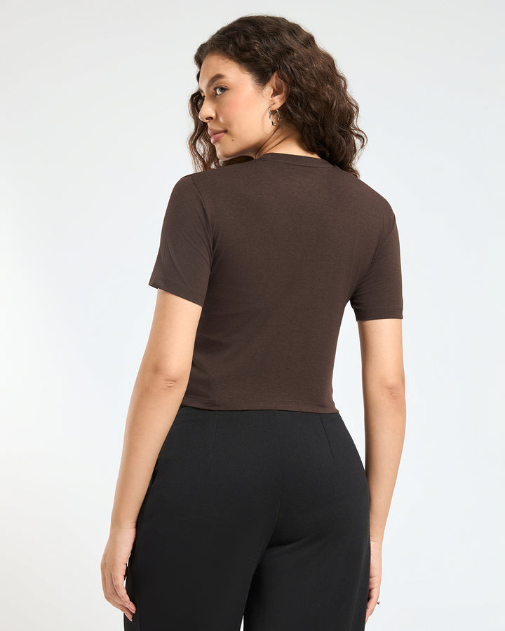 Bamboo Crop Top - Choco Luxe