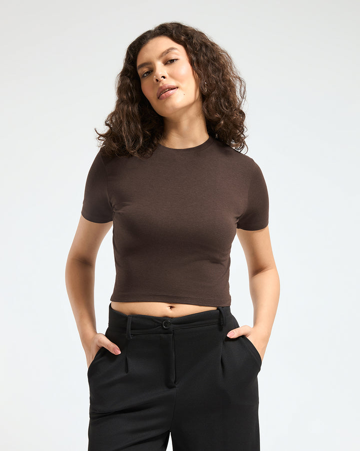 Bamboo Crop Top - Choco Luxe