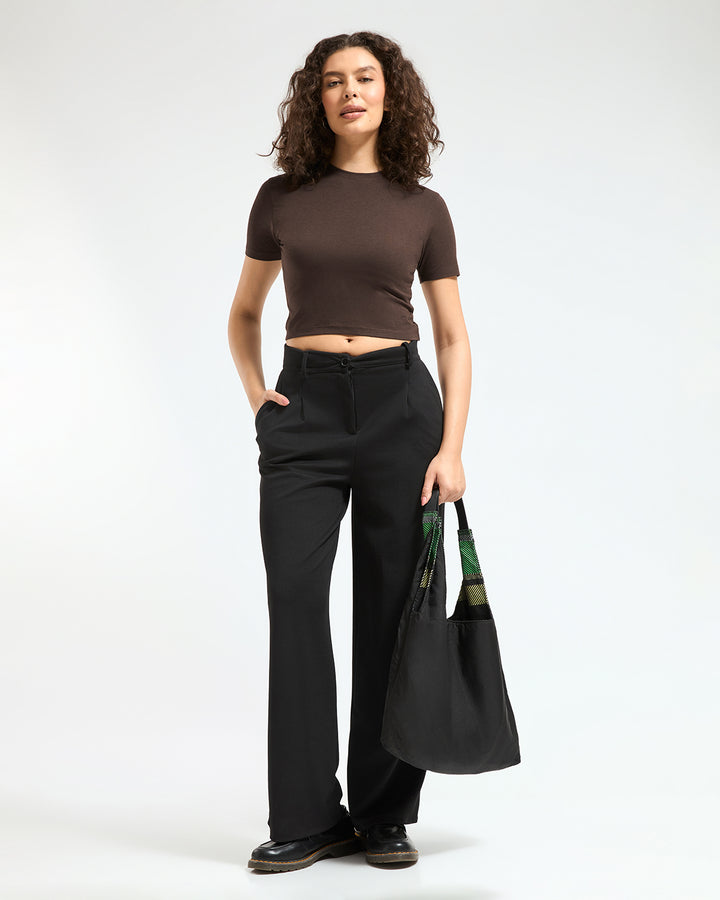 Bamboo Crop Top - Choco Luxe