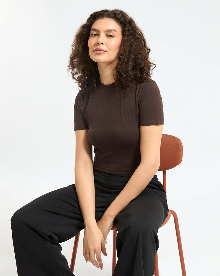 Bamboo Crop Top - Choco Luxe