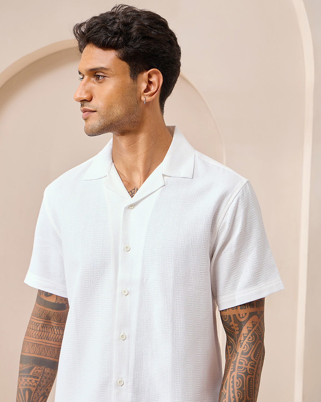 Frost White - Cuban Collar Shirt