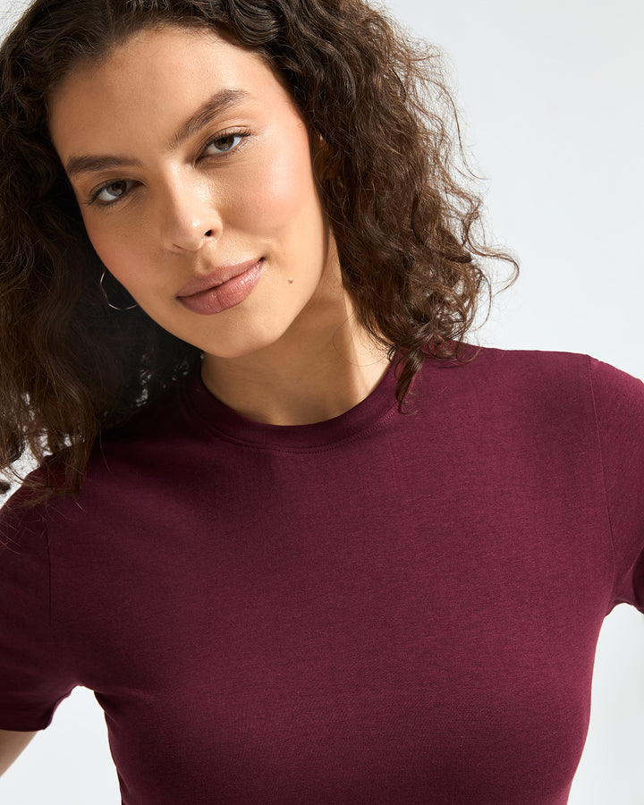 Bamboo Crop Top - Cranberry