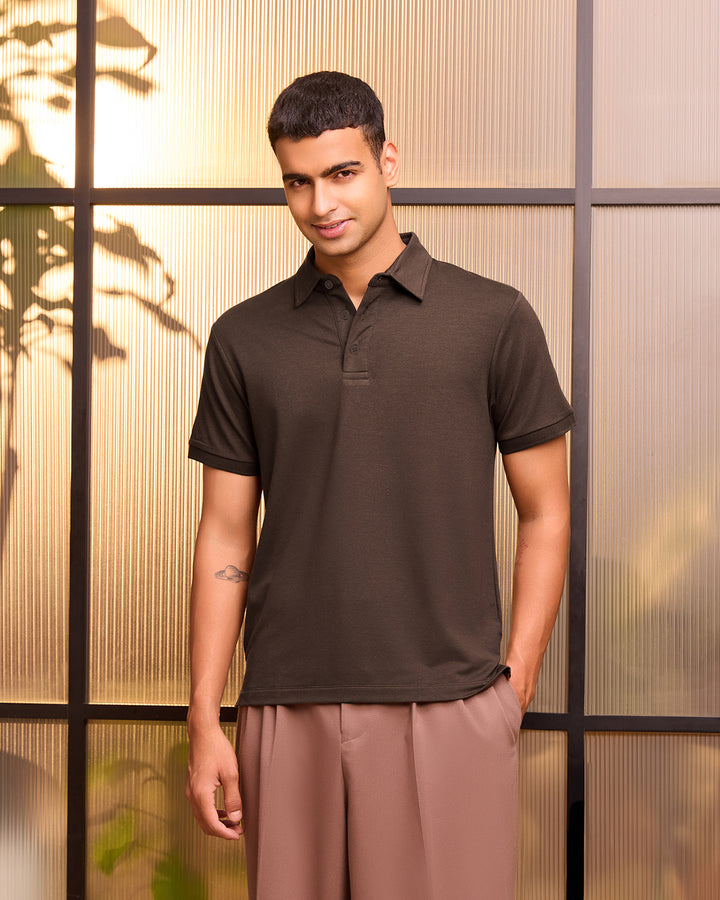 Espresso Bamboo Polo