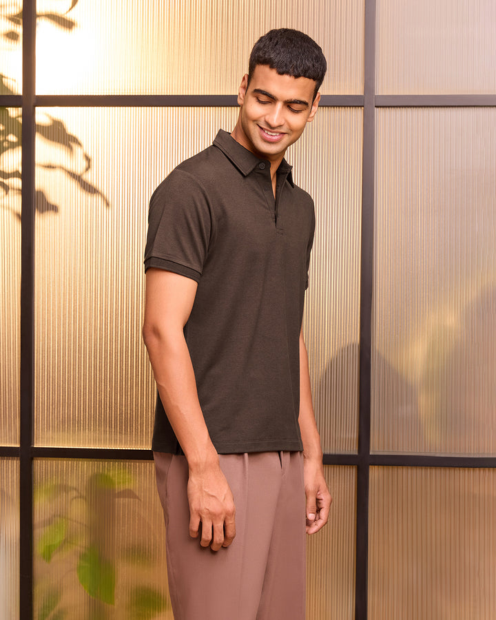 Espresso Bamboo Polo