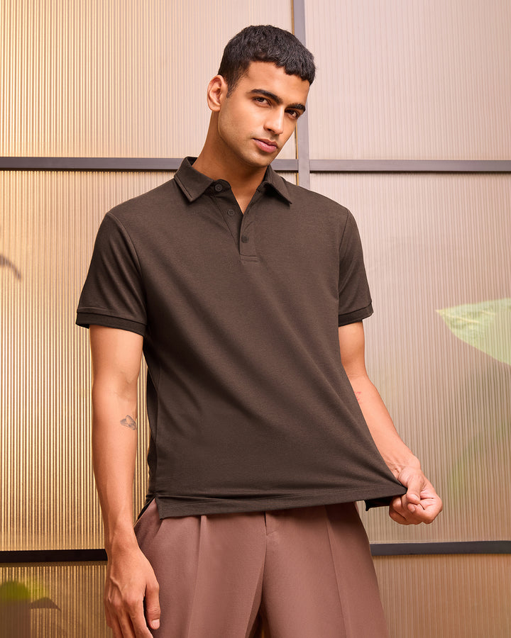 Espresso Bamboo Polo