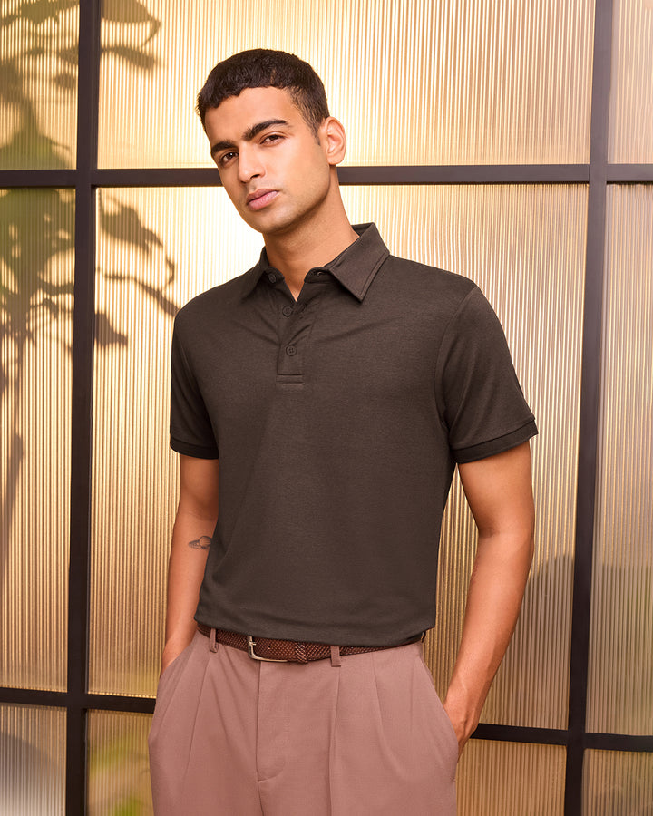 Espresso Bamboo Polo