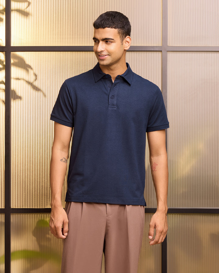 Blue Luxe Bamboo Polo