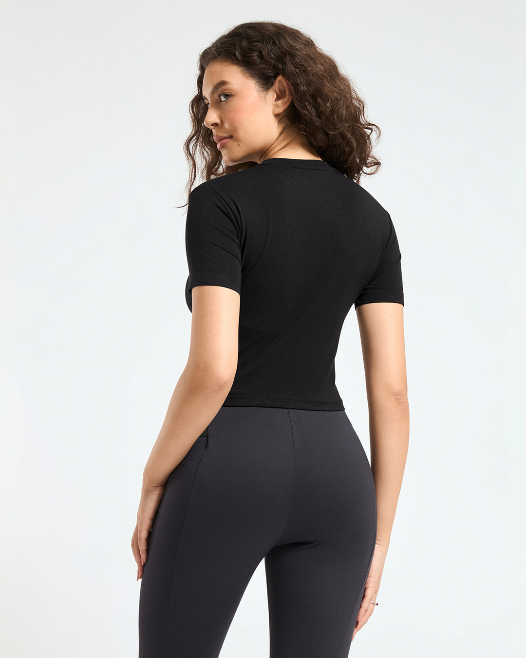 Bamboo Crop Top - Ebony