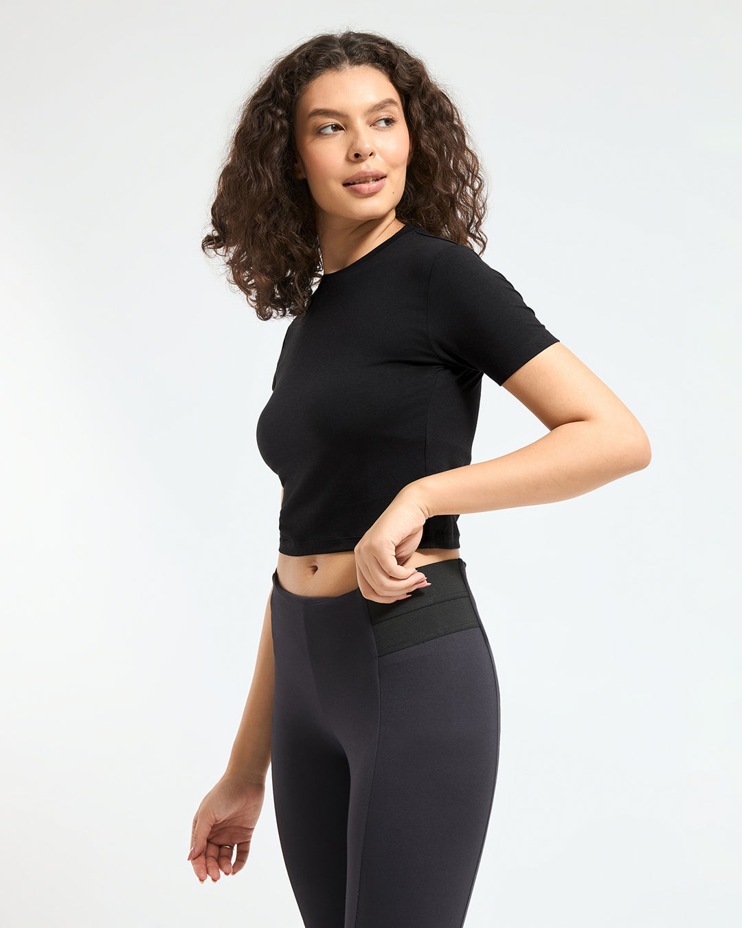 Bamboo Crop Top - Ebony