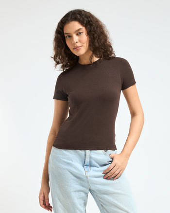 Bamboo Classic Crew - Choco Luxe