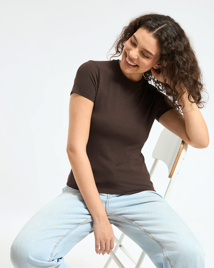 Bamboo Classic Crew - Choco Luxe