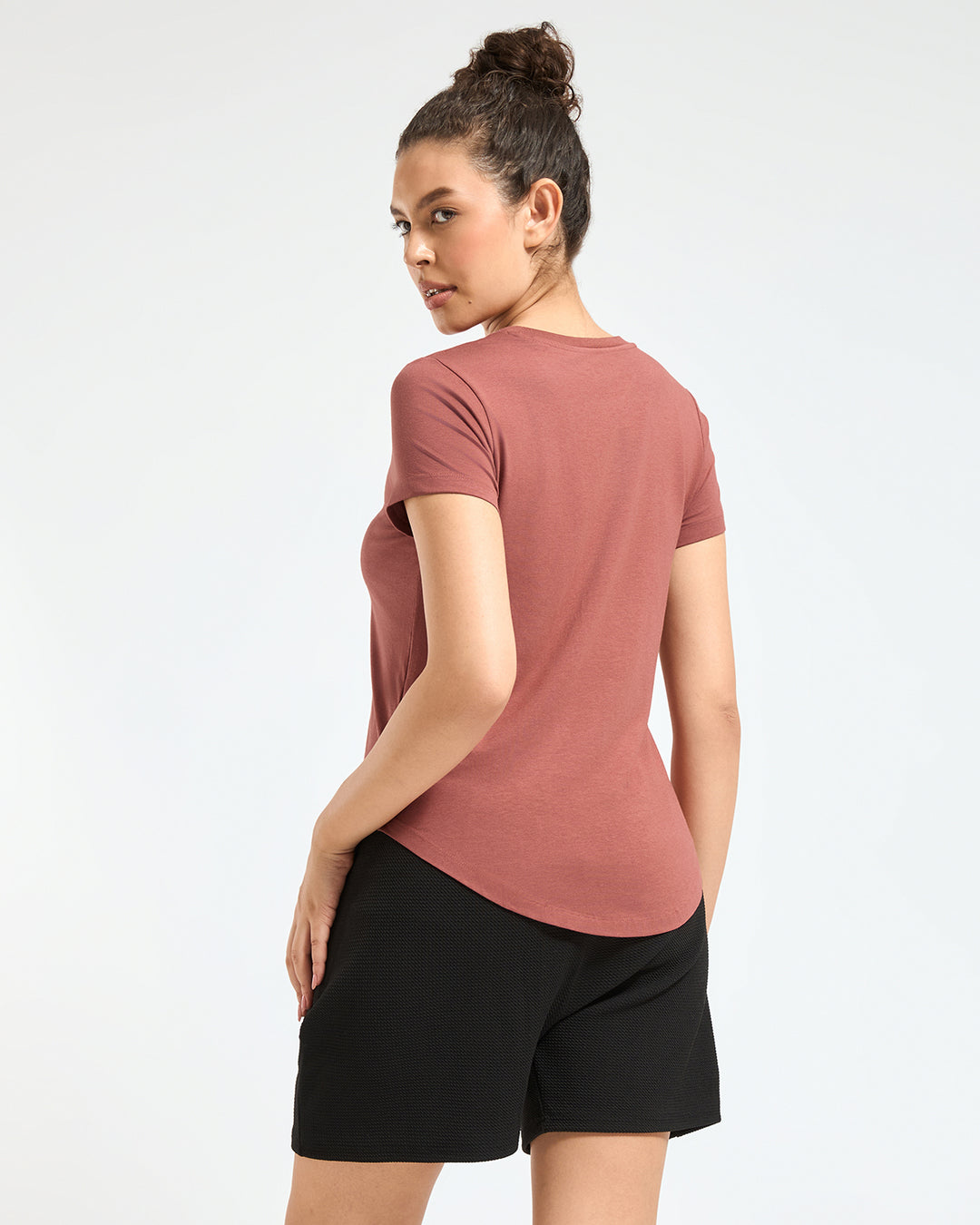 Bamboo Lounge T-Shirt - Dusky Rust