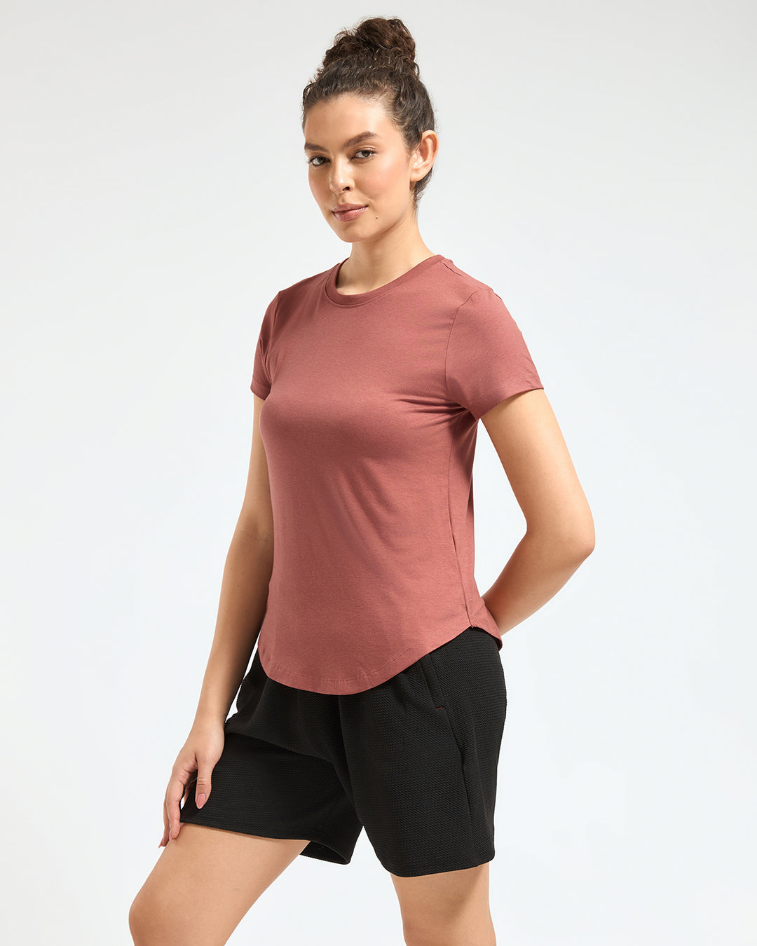 Bamboo Lounge T-Shirt - Dusky Rust