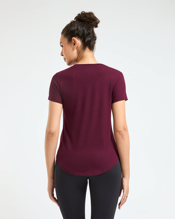 Bamboo Lounge T-Shirt - Cranberry