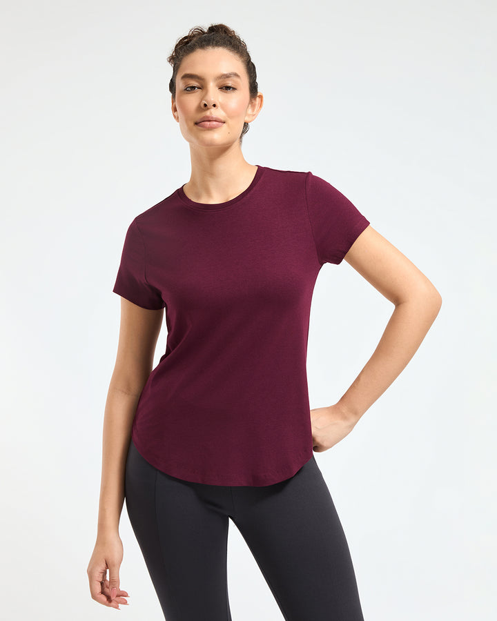 Bamboo Lounge T-Shirt - Cranberry