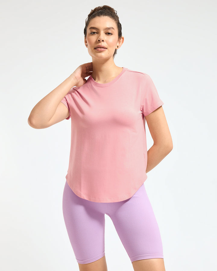 Bamboo Lounge T-Shirt - Serene Blush
