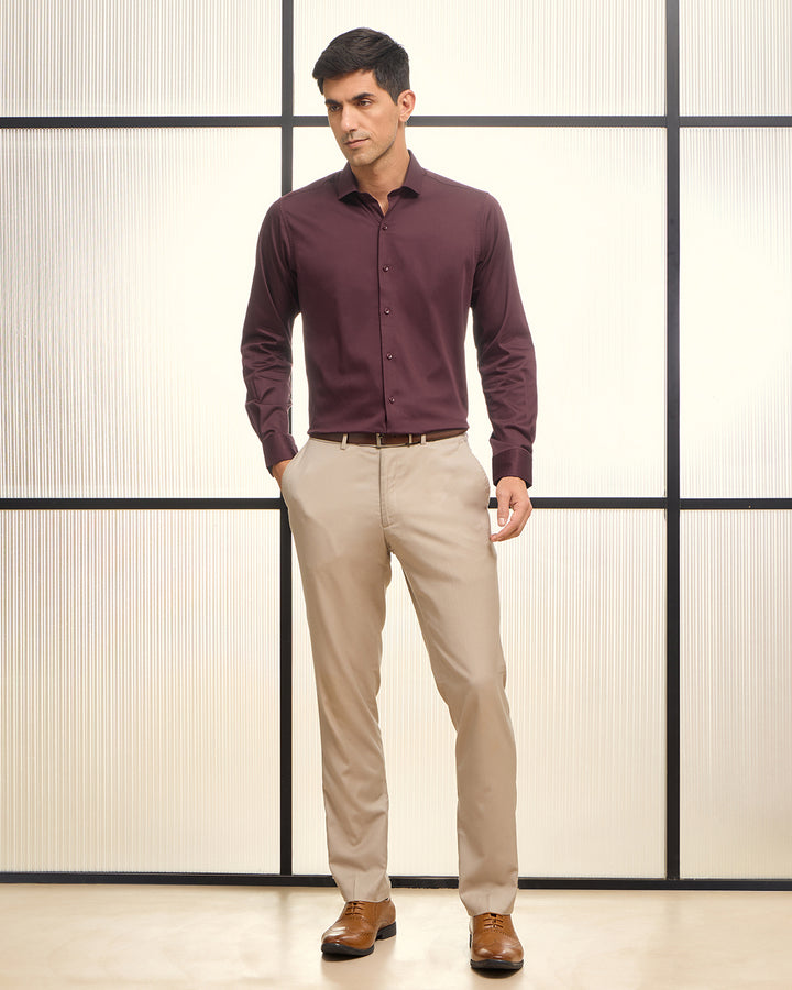 Cabernet - Satin Stretch Fit Shirt