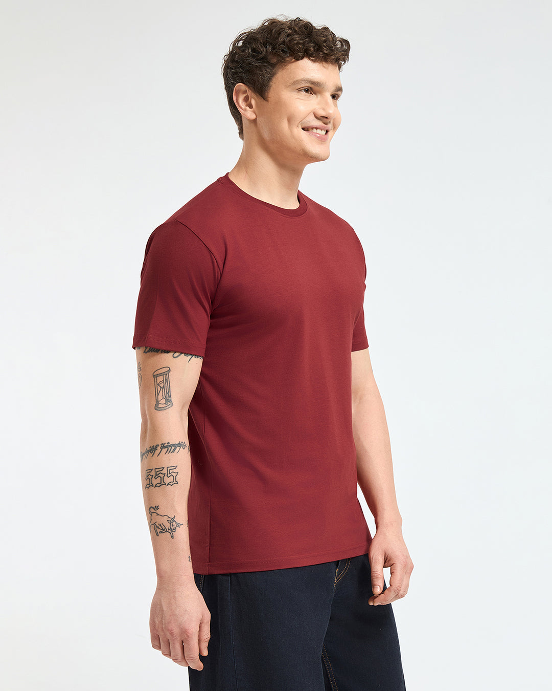 Bamboo Crew Neck - Mulberry