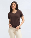 Bamboo V-Neck - Cocoa Luxe