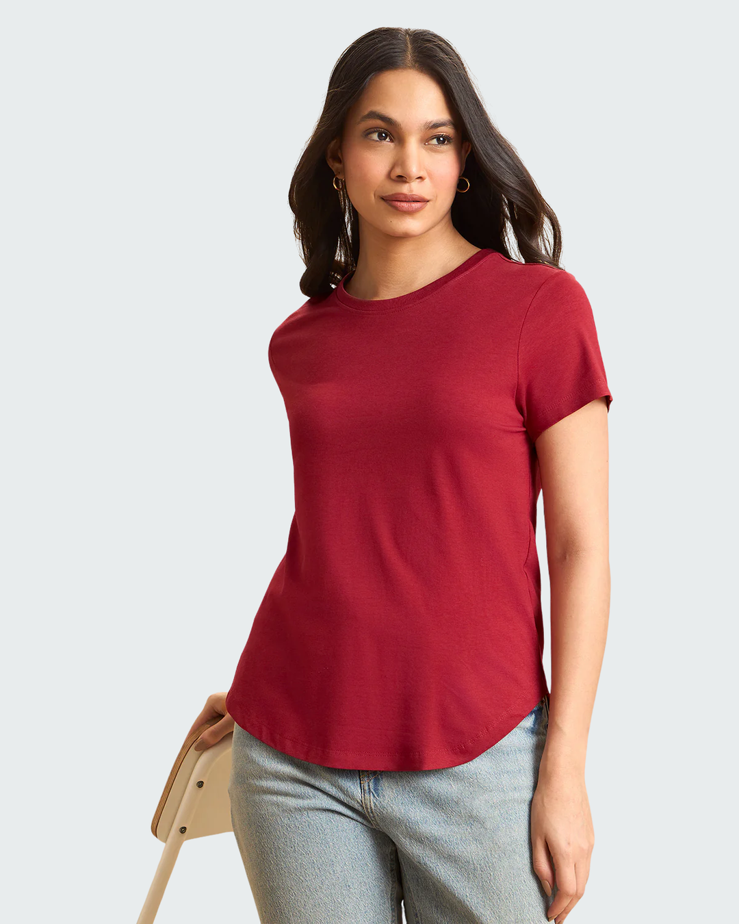Bamboo Lounge T-Shirt - Cherry
