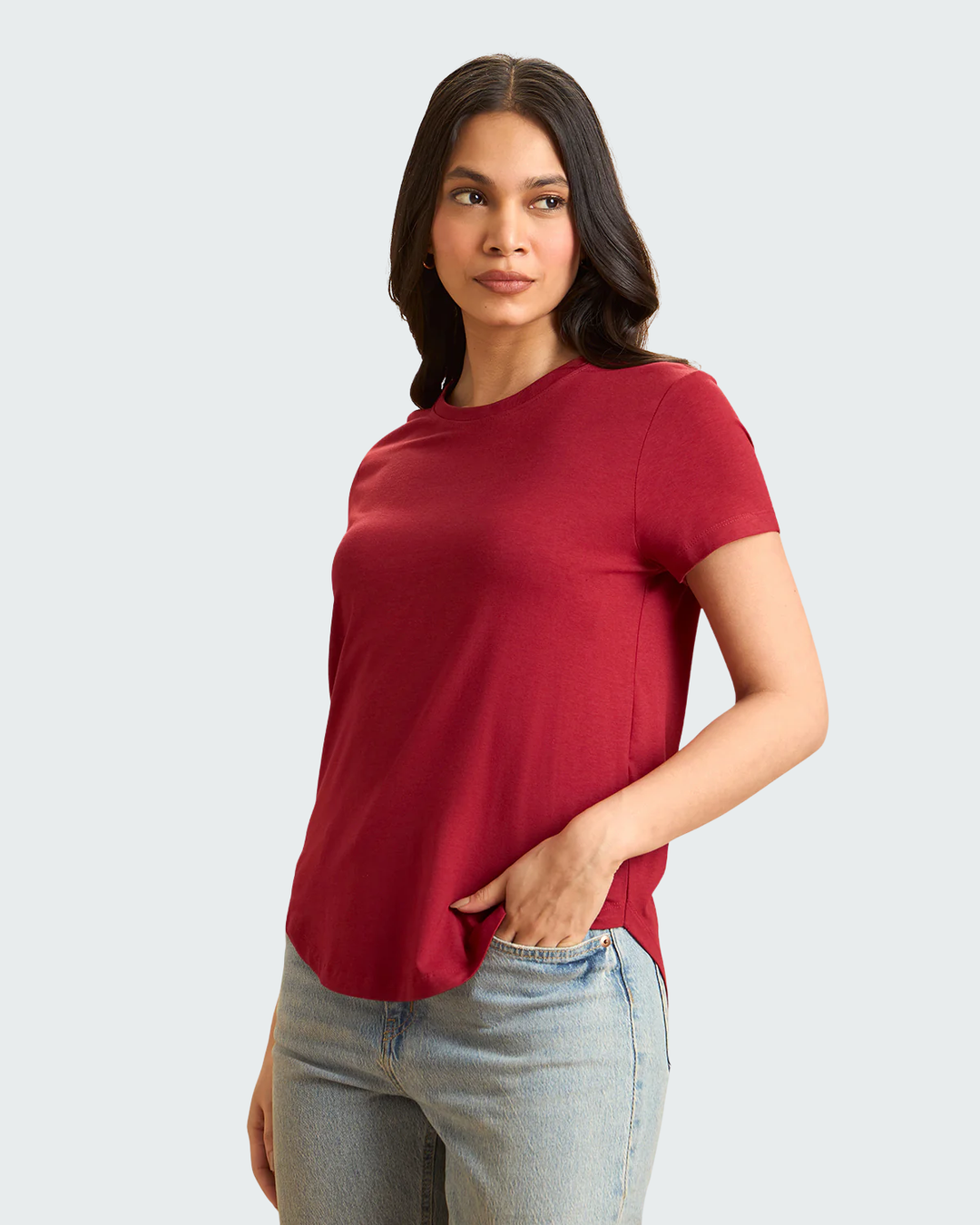 Bamboo Lounge T-Shirt - Cherry