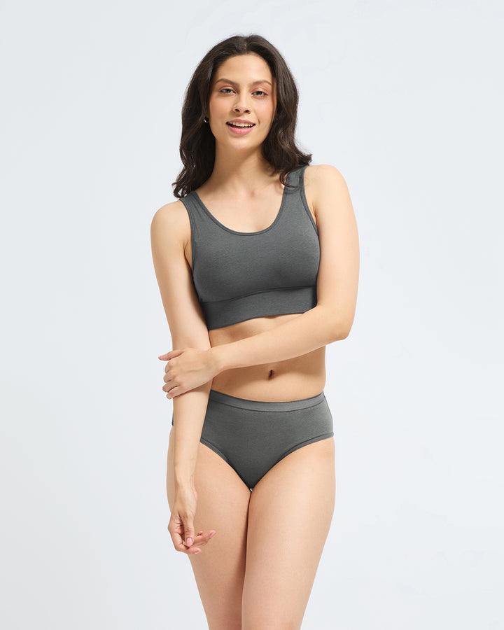 Bamboo Wireless Padded Lounge Bra - Luna