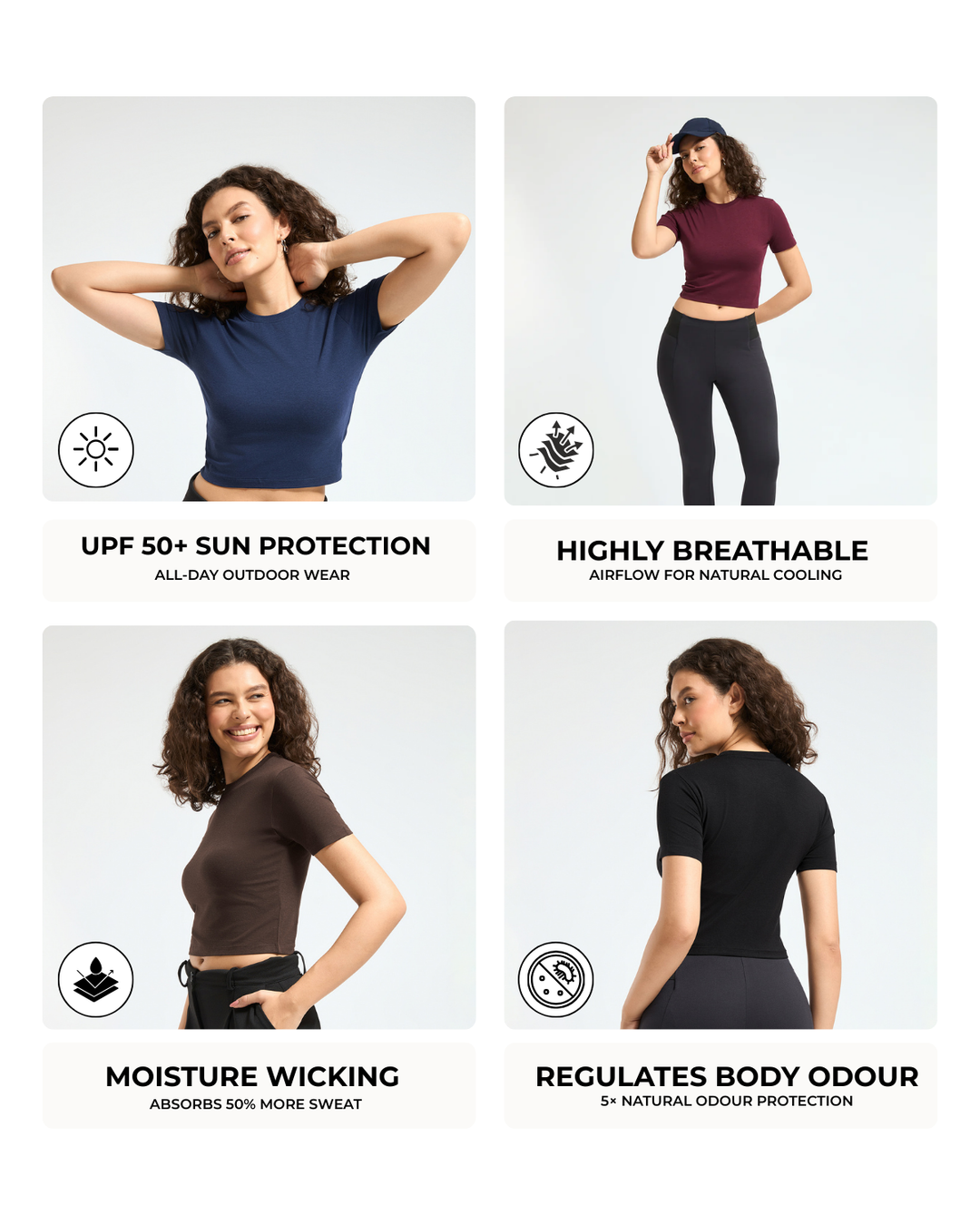 Bamboo Crop Top - Cranberry