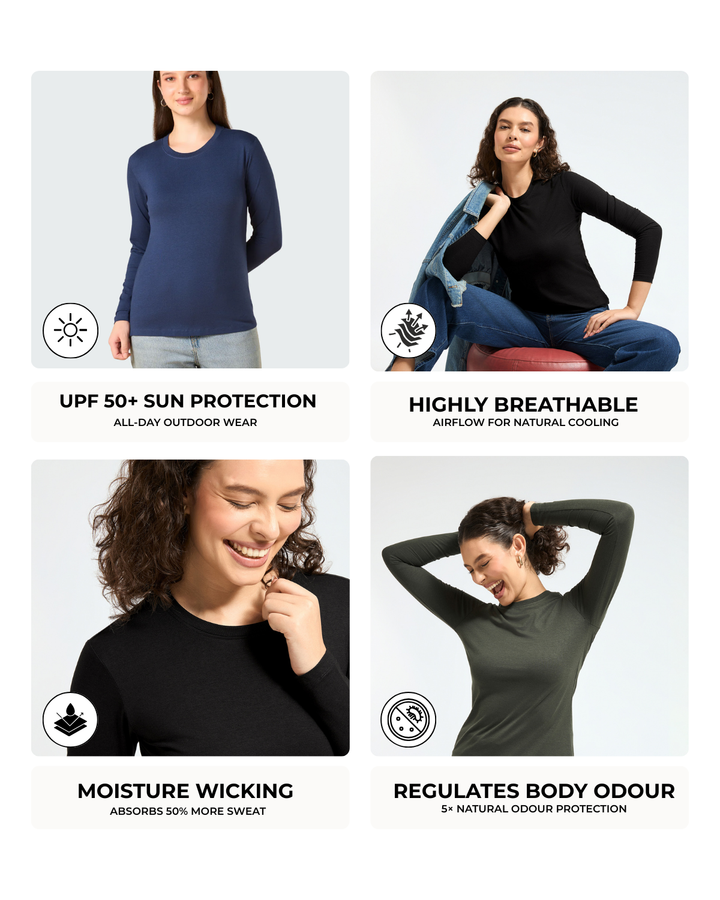 Bamboo Full-sleeve - Cranberry