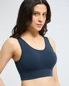 Bamboo Wireless Padded Lounge Bra - Sapphire