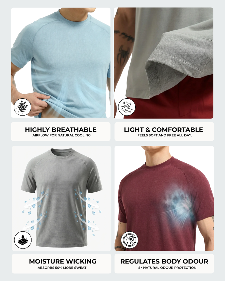 Bamboo Performance T-Shirt - Deep Ocean