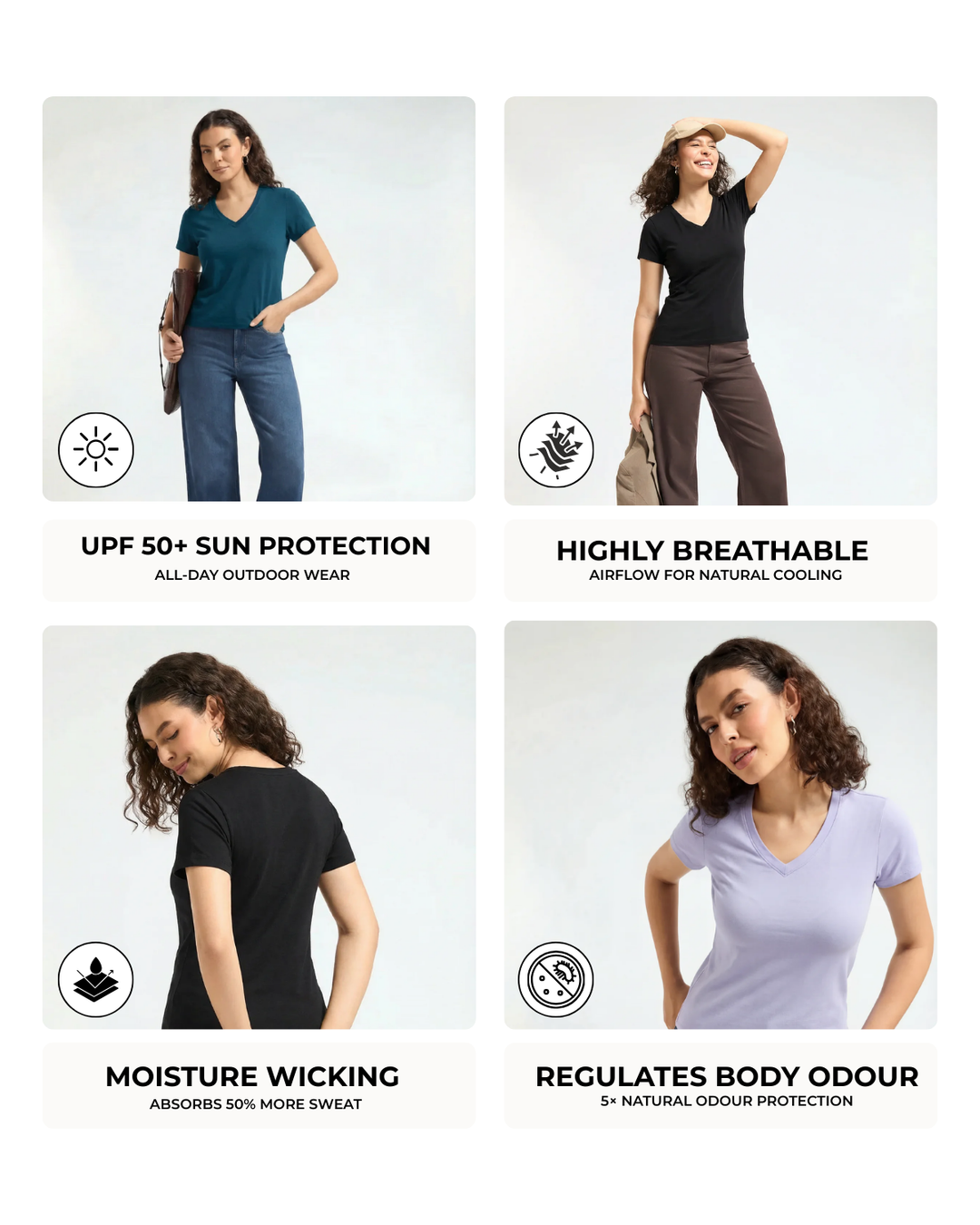 Bamboo V-Neck - Cranberry