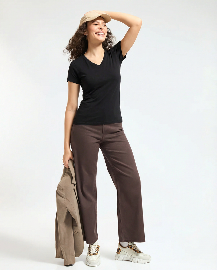 Bamboo V-Neck - Ebony