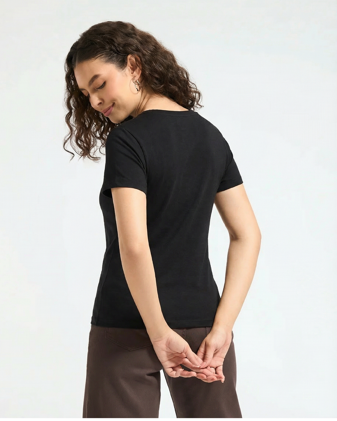 Bamboo V-Neck - Ebony