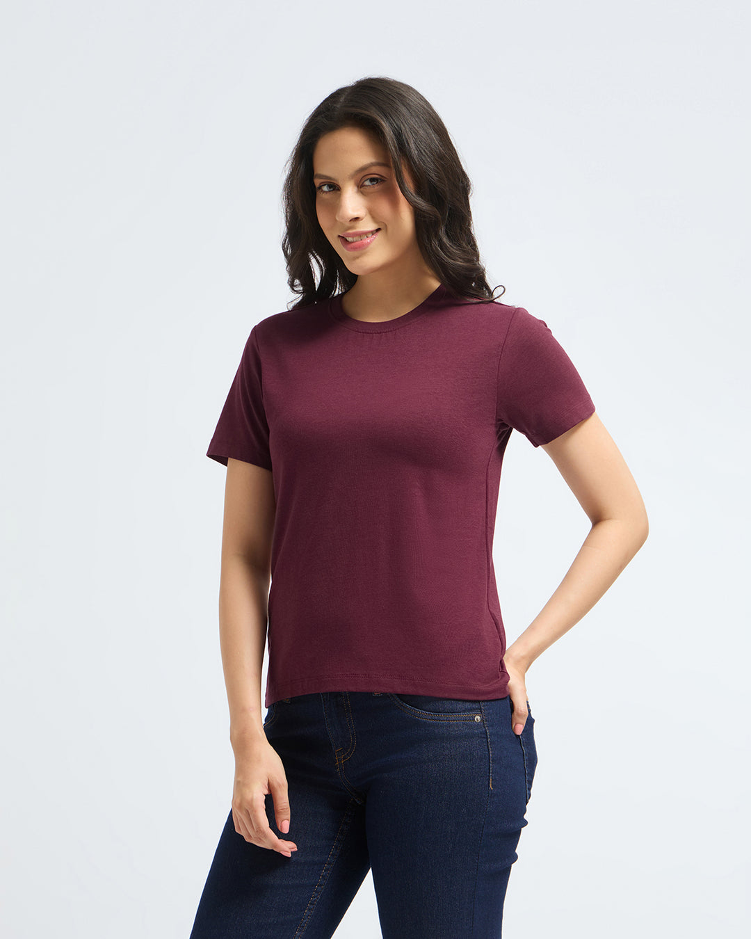 Bamboo Classic Crew - Cranberry