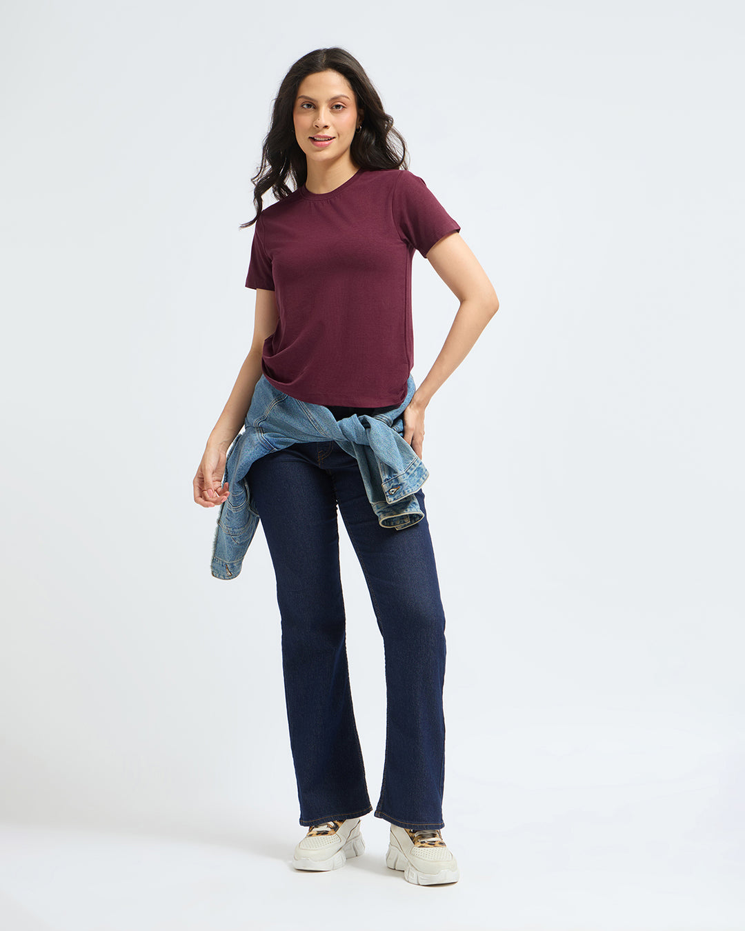 Bamboo Classic Crew - Cranberry