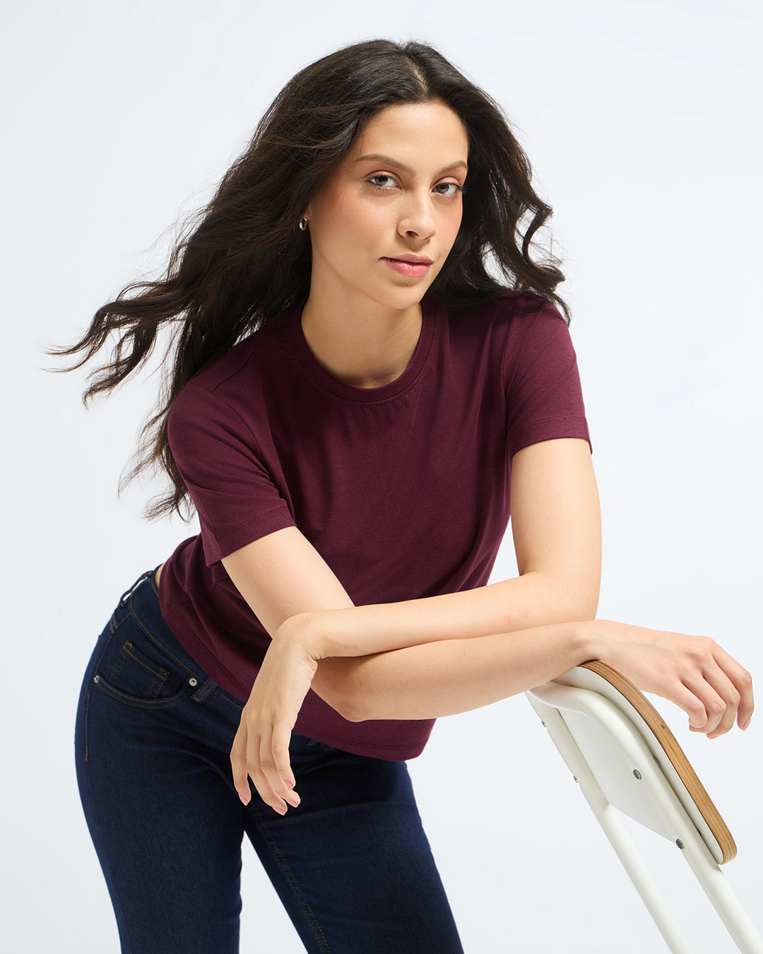 Bamboo Classic Crew - Cranberry