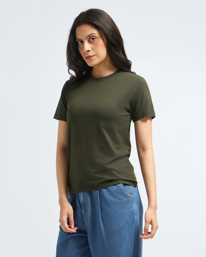 Bamboo Classic Crew - Muted Moss