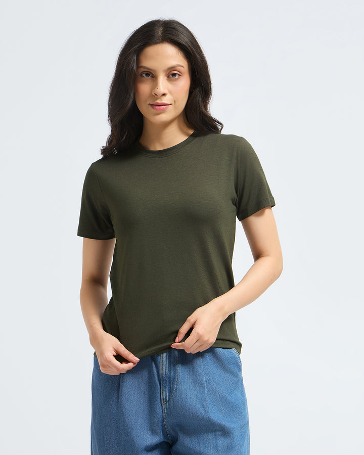 Bamboo Classic Crew - Muted Moss