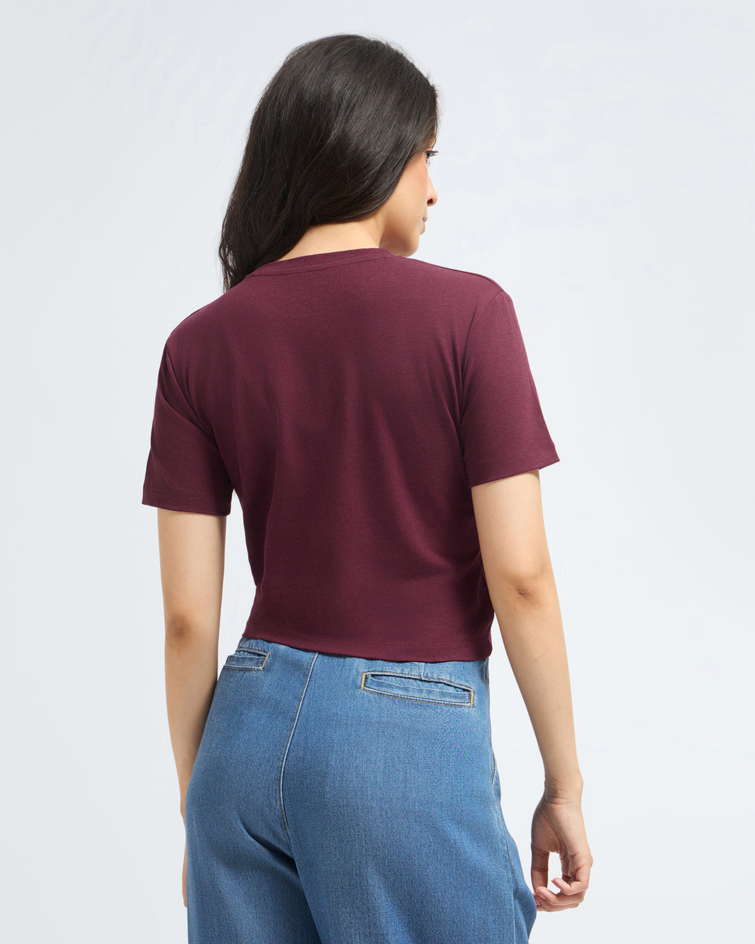 Bamboo Crop Top - Cranberry