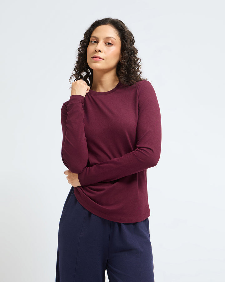 Bamboo Full-sleeve - Cranberry