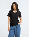 Bamboo V-Neck - Ebony