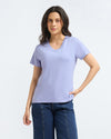 Bamboo V-Neck - Thistle